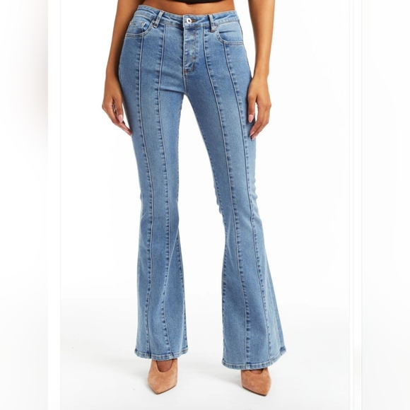 Tractr Denim - Tractr Light Blue Flare Jeans